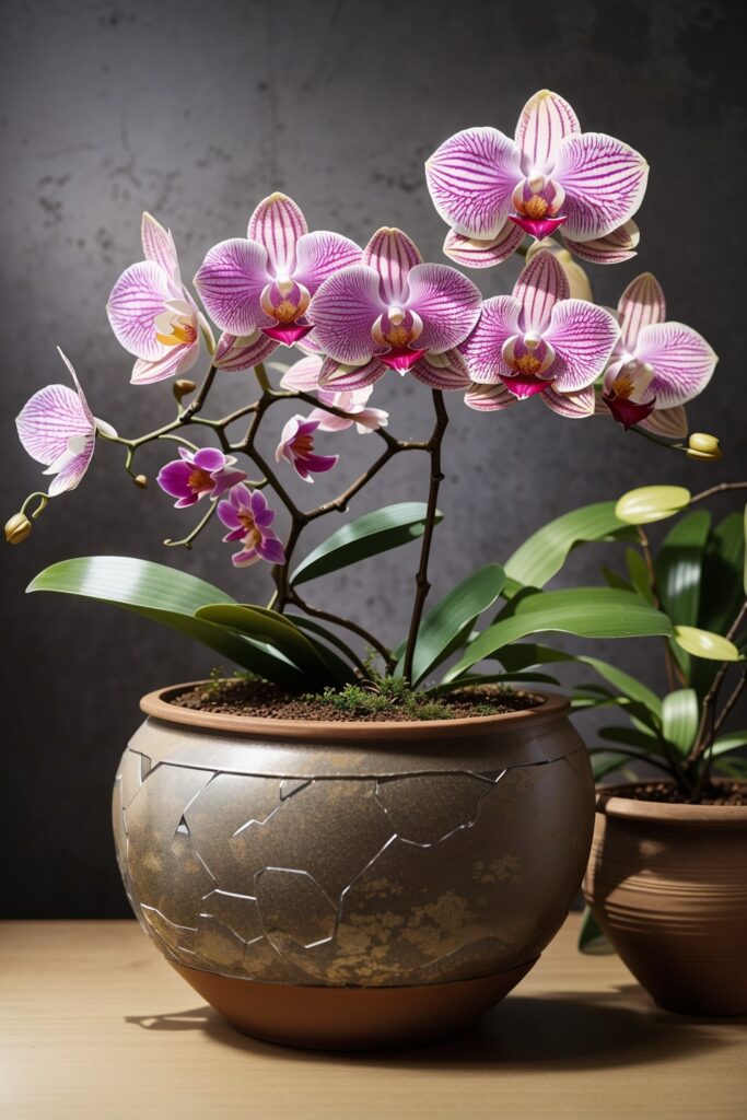 Mastering Orchid Watering: Tips For Different Potting Materials