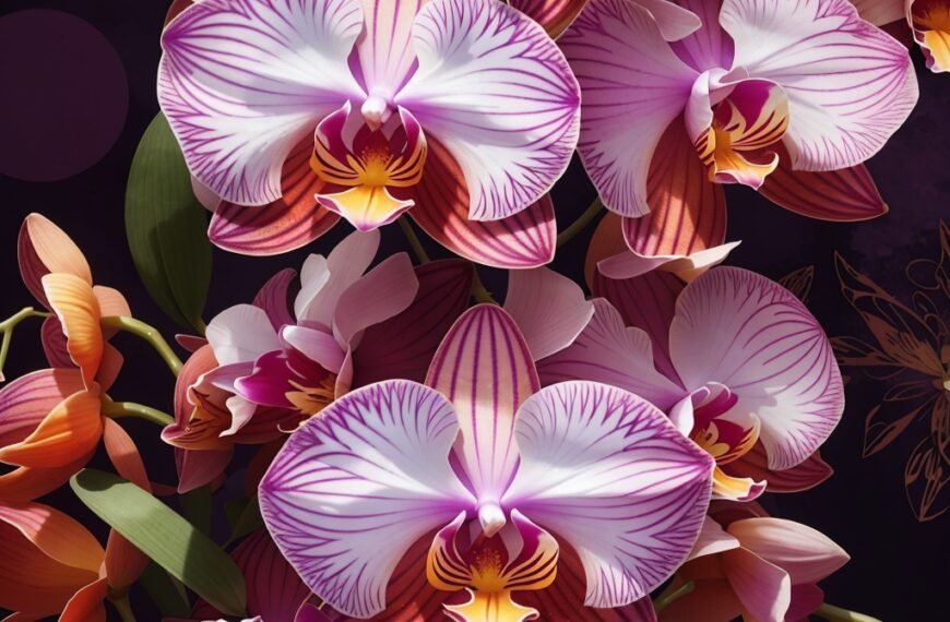 Beautiful Orchid Flower Colors In Full Bloom