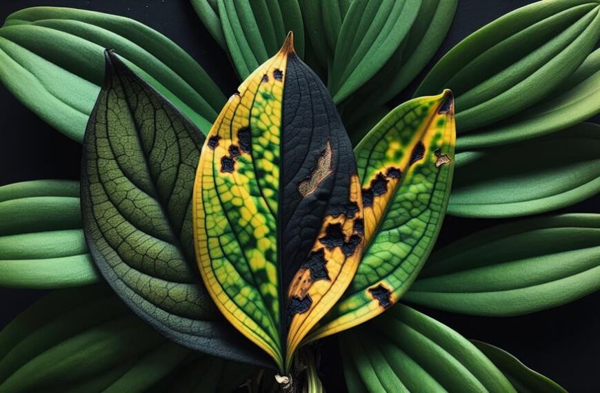 orchid leaves turning black