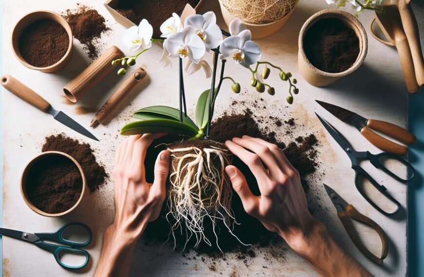 orchid repotting with success