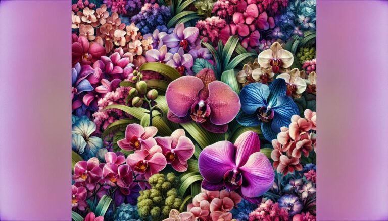 orchids with vibrant petals
