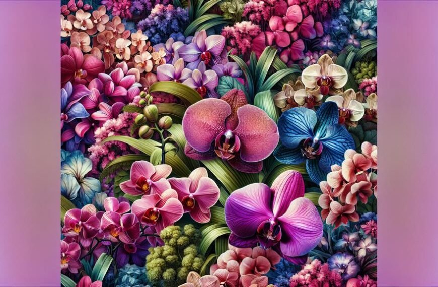 orchids with vibrant petals