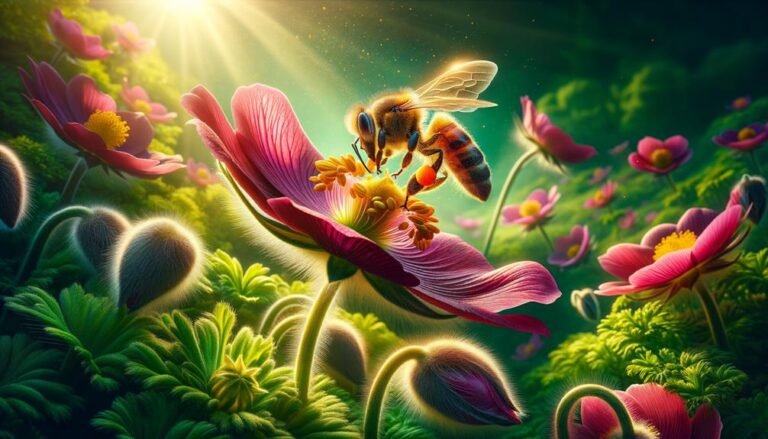 pollinating flowers in gardens