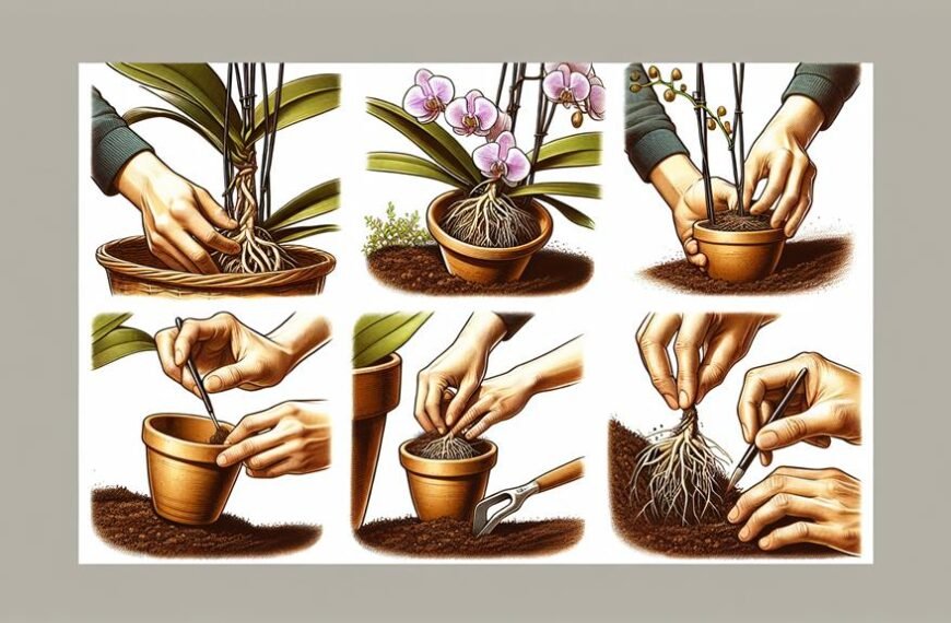 repotting orchids with care