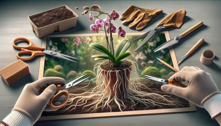 repotting orchids with care