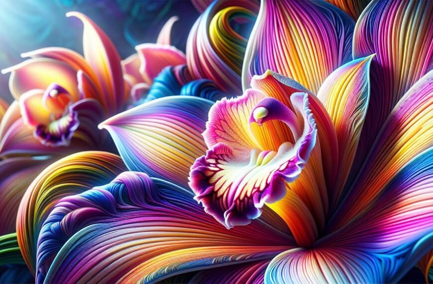 vibrant orchids in bloom